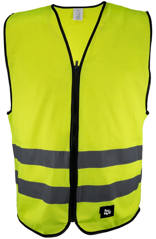 Gul refleksvest uten trykk