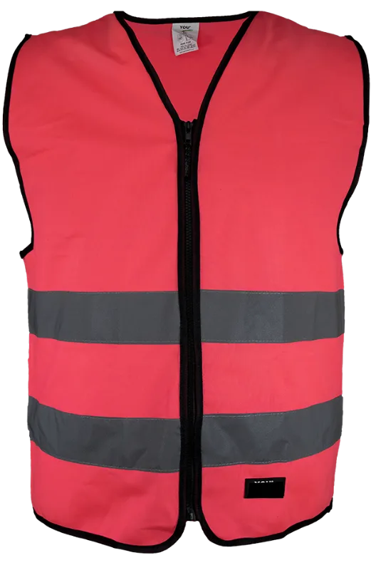 Refleksvest uten trykk – rosa