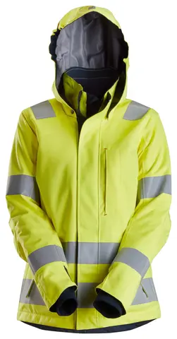 Flammehemmende Vinterjakke med hette for dame, High-Vis klasse 3