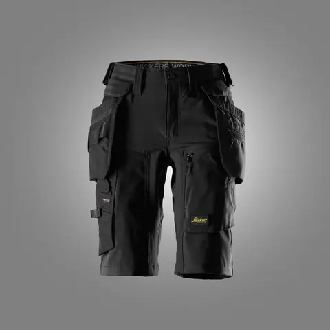 Arbeidsshorts med stretch og avtakbare hylsterlommer for dame