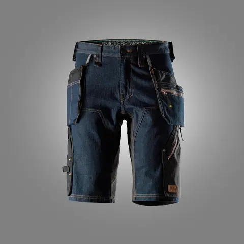 Denimshorts med hylsterlommer