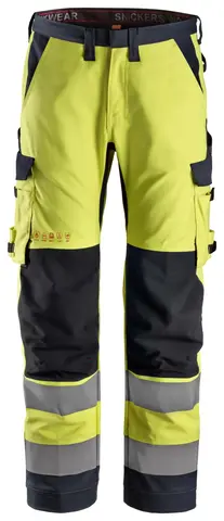 Flammehemmende Arbeidsbukse med like lårlommer, High-Vis klasse 2