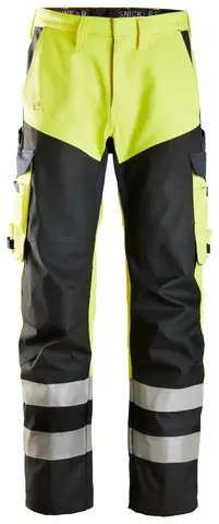 Flammehemmende Arbeidsbukse med forsterket fremside av ben, High-Vis klasse 1