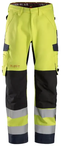 Flammehemmende Vanntett skallbukse, High-Vis klasse 2