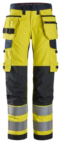 Flammehemmende Arbeidsbukse med hylsterlommer for dame, High-Vis klasse 2