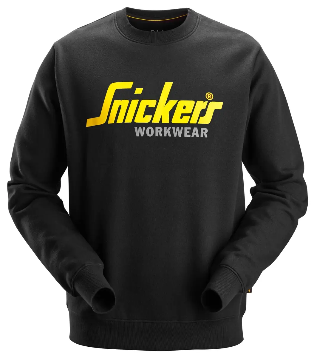 Snickers 2898 Genser med klassisk logo i Svart