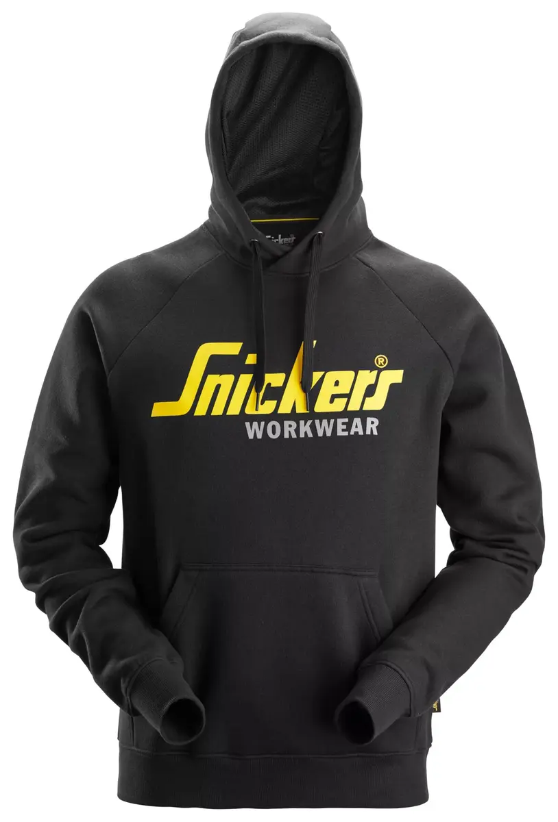 Snickers 2899 Hettegenser med klassisk logo i Svart