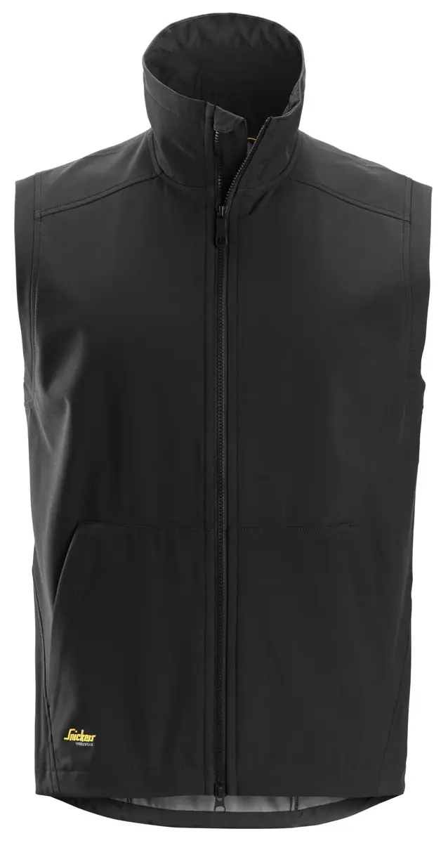 Snickers 4505 Vindtett softshellvest i Svart