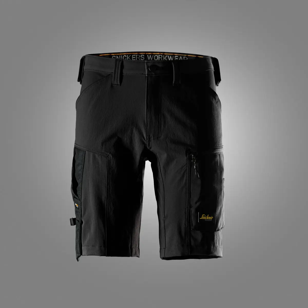 Snickers 6119 Arbeidsshorts med stretch i Svart/Svart