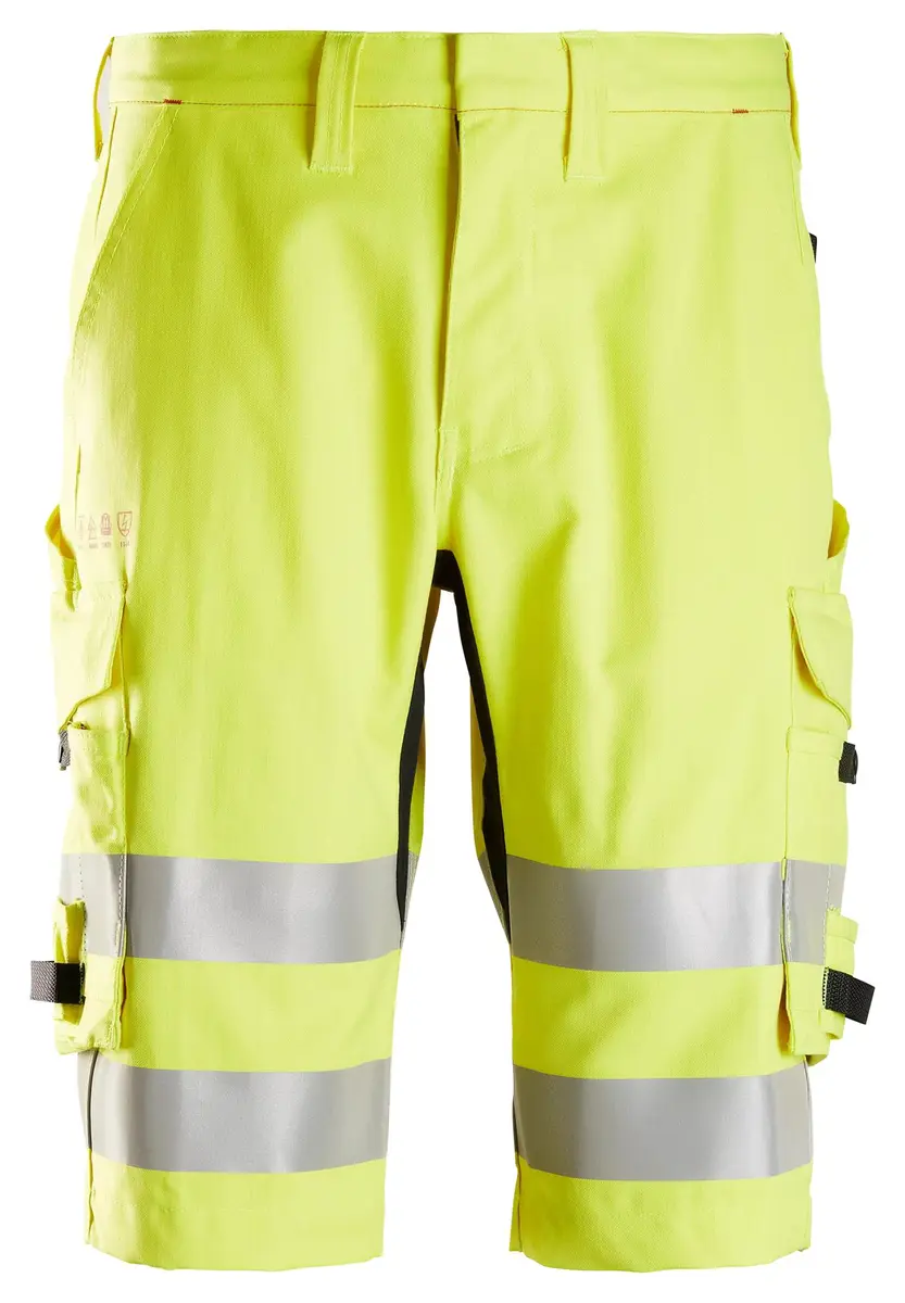Snickers 6160 Flammehemmende Arbeidsshorts, High-Vis klasse 1 i Vis gult