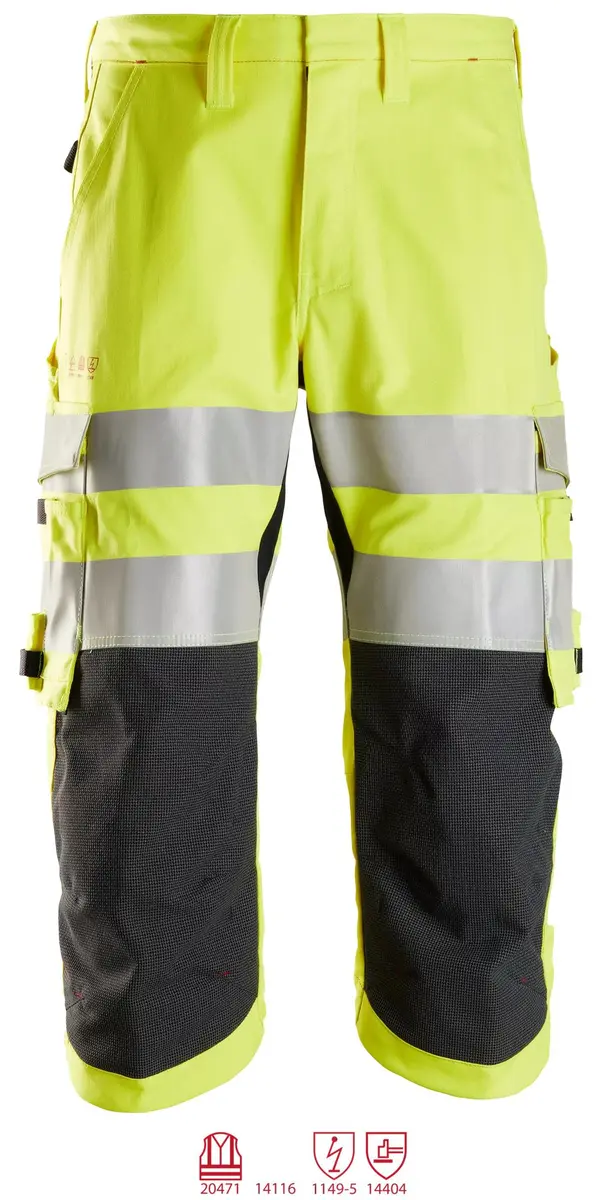 Snickers 6161 Flammehemmende Piratbukse, High-Vis klasse 2 i Vis gult