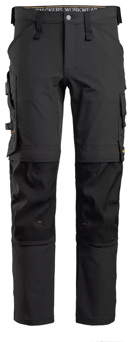 Snickers 6371 Arbeidsbukse med full stretch i Svart/Svart