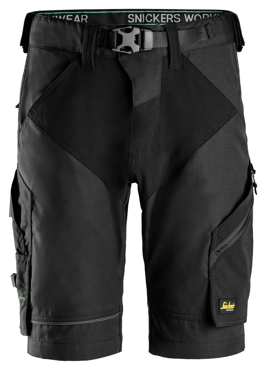 Snickers 6914 Arbeidsshorts+ i Svart/Svart
