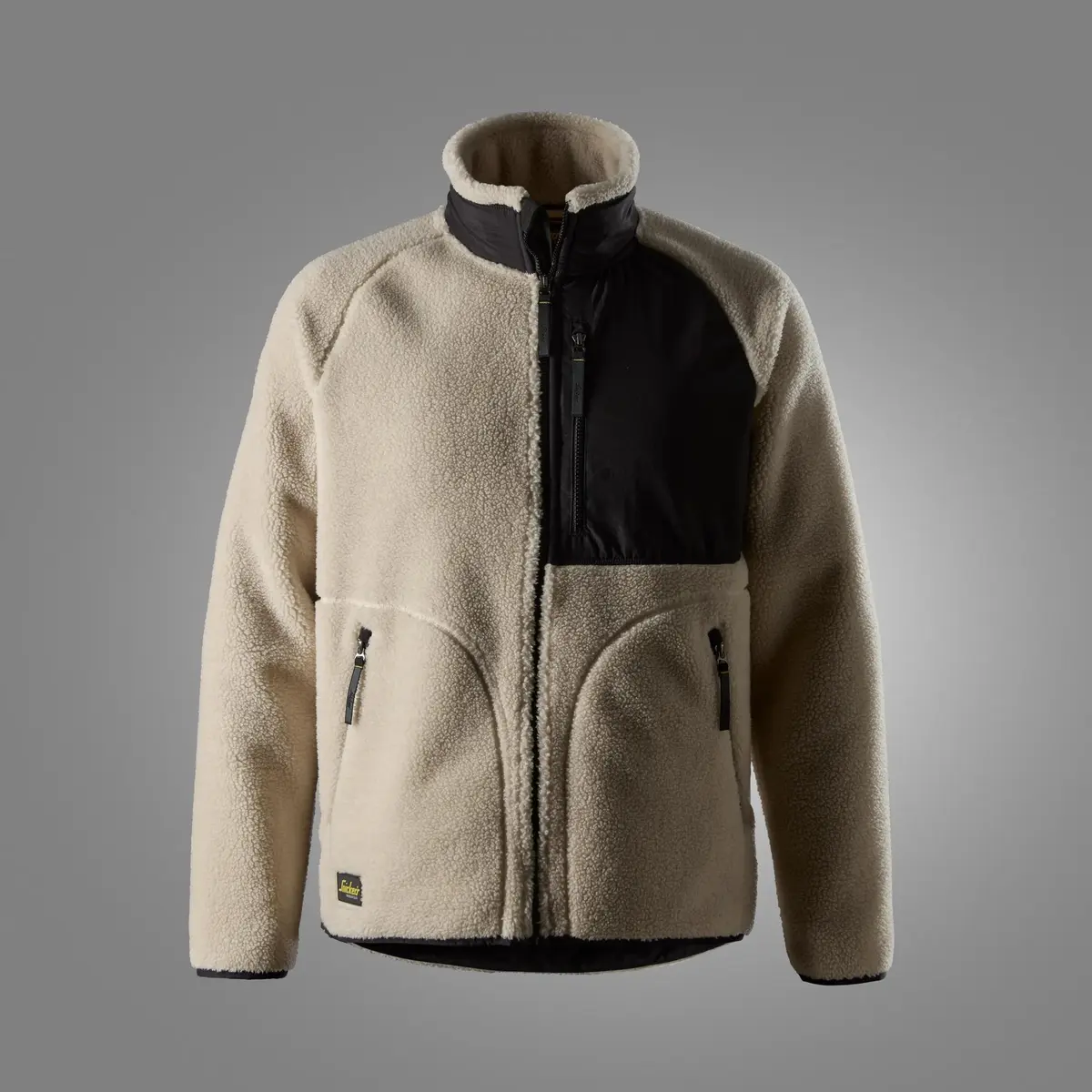 Snickers 8016 Teddyjakke i Light Sand/Black