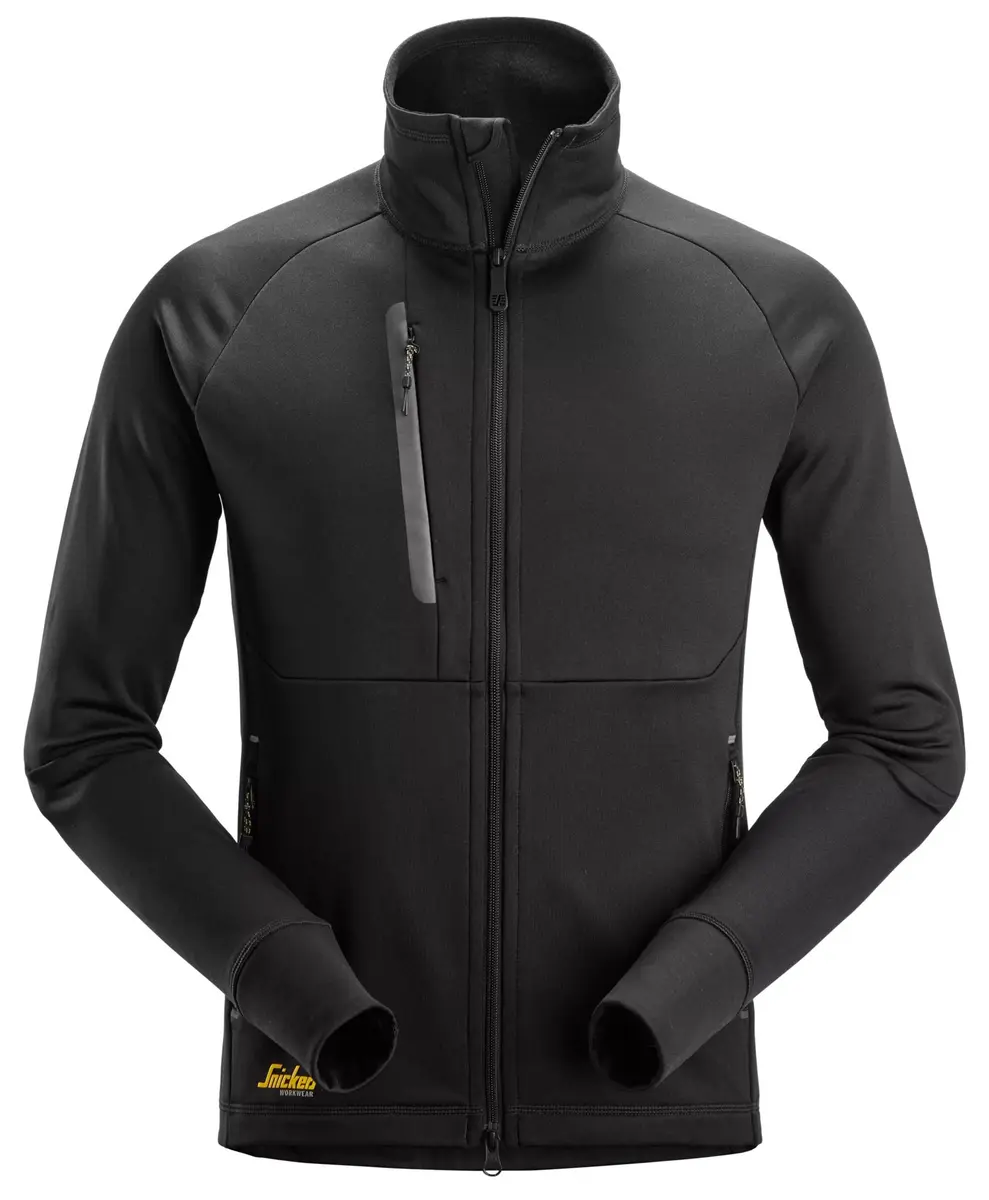 Snickers 8023 Polartec® Power Stretch® mellomlagsjakke i Svart