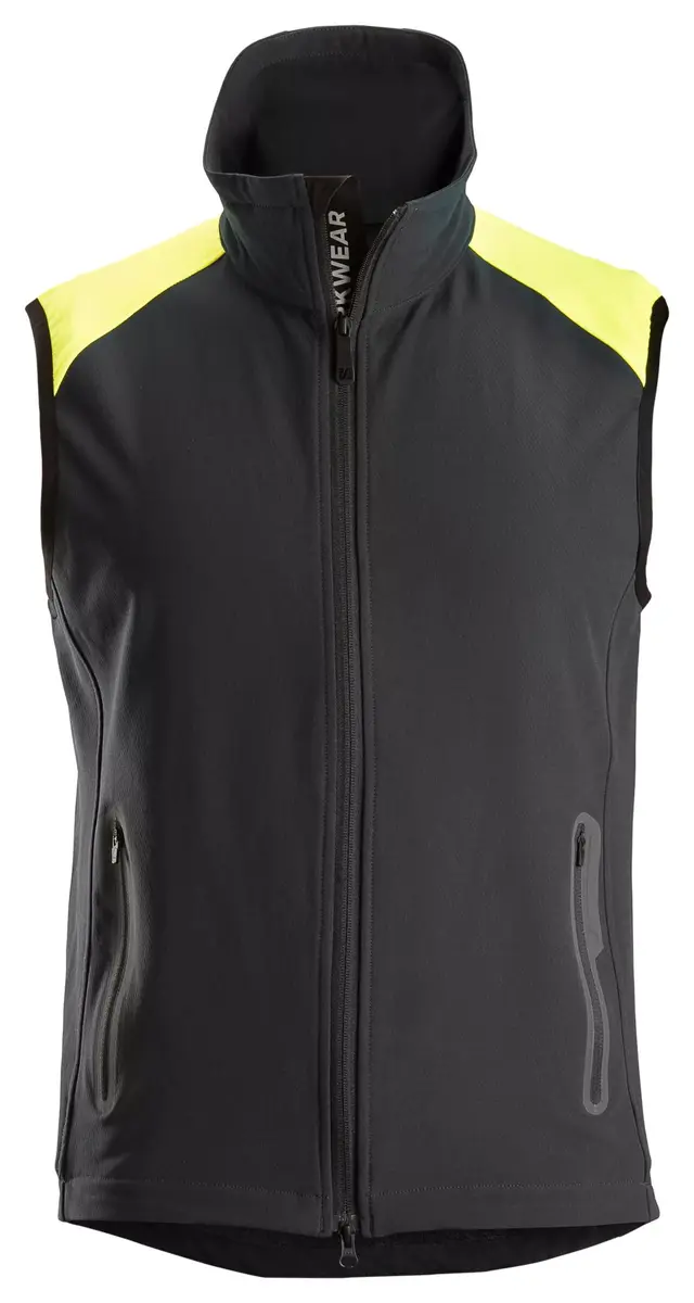 Snickers 8029 Neon Vest i Svart/Neongul