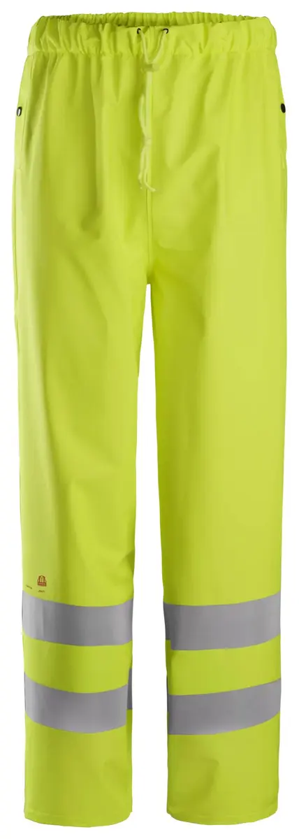 Snickers 8267 Flammehemmende Regnbukse PU, High-Vis klasse 2 i Vis gult