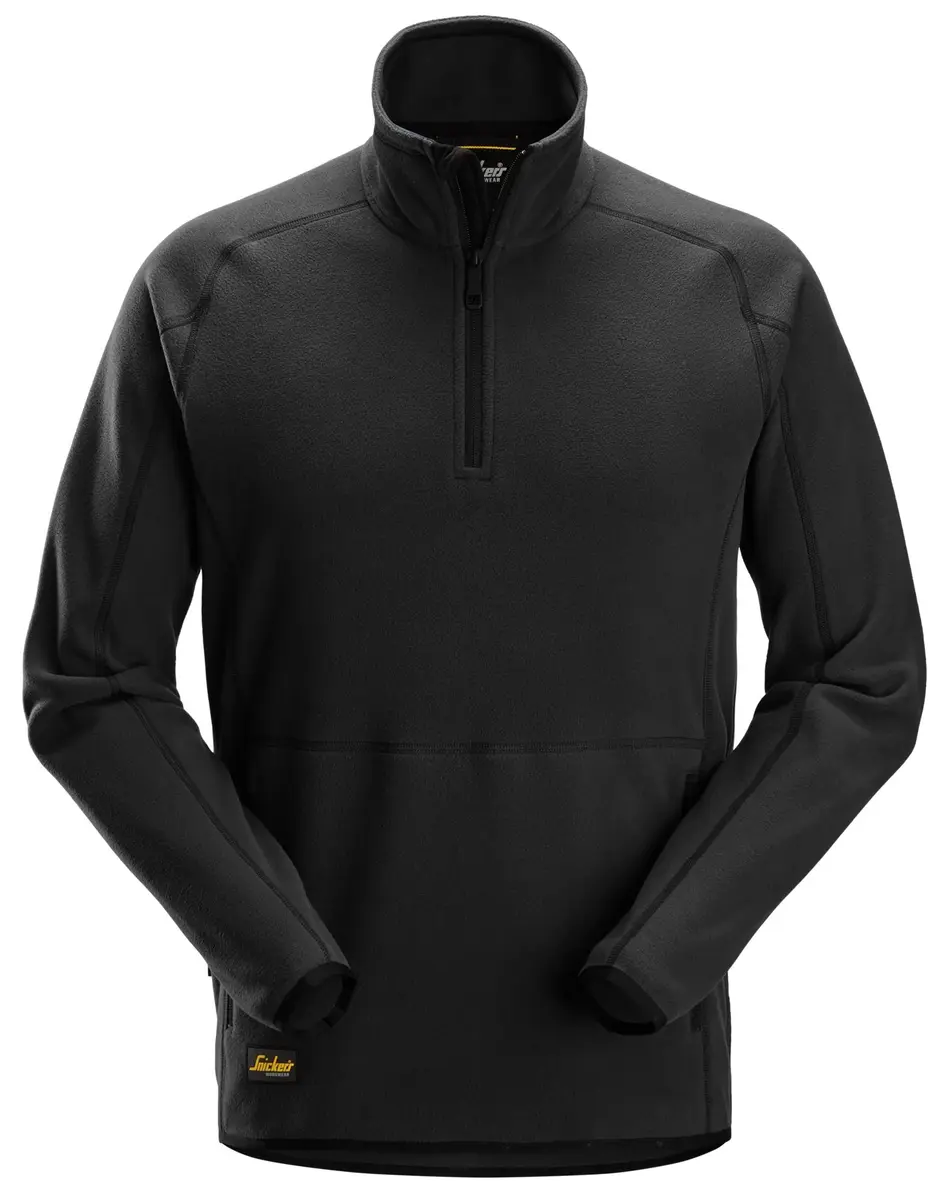 Snickers 8421 Polartec® Shed Less fleecegenser med kort glidelås i Svart