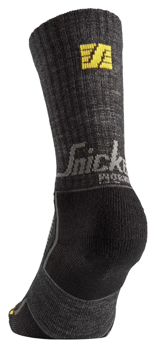 Snickers 9246 CORDURA® Ullsokker, 2-pakning i Antrasitt melert/Svart